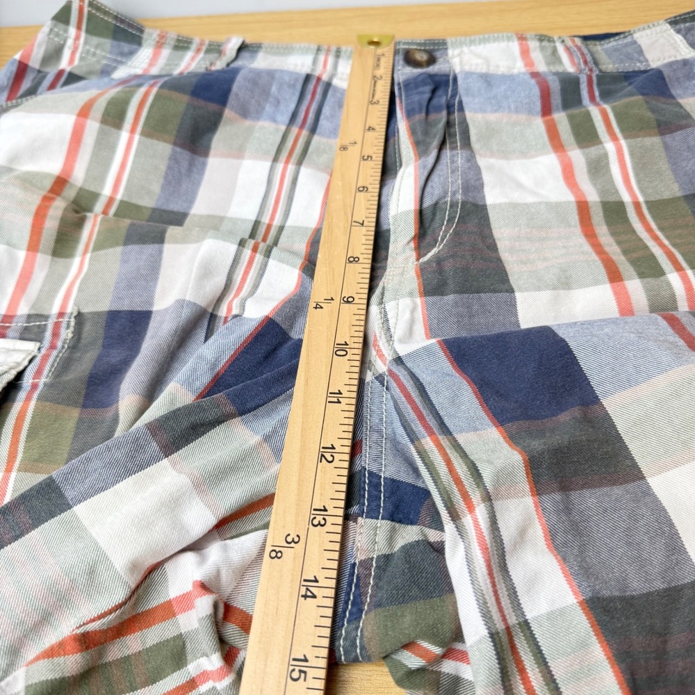 Y2K Old Navy Madras Preppy Plaid Cargo Shorts Mens 38‎ Gorpcore Summer Casual - Picture 6 of 15